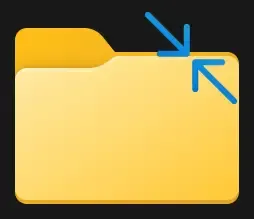 Ordner mit blauen Pfeilen Ordner mit blauen Pfeilen